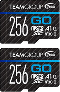 TEAMGROUP GO Card 256GB x 2 Pack Micro SDXC UHS-I U3 V30 4K by TEAMGROUP
