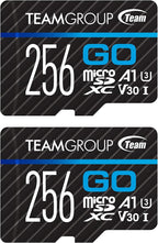 TEAMGROUP GO Card 256GB x 2 Pack Micro SDXC UHS-I U3 V30 4K by TEAMGROUP