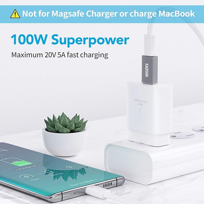XAOSUN USB C Female to USB Male Adapter, 3.1 USB A to C Adapter, One-Sided - Image 3