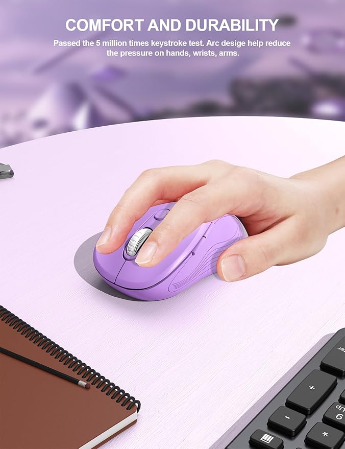 Trueque Wireless Mouse for Laptop, 2.4GHz Ergonomic Computer Mouse - Image 7