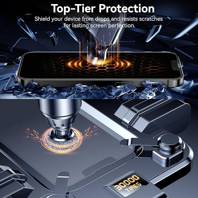 Esanik for iPhone 14 Plus/13 Pro Max Matte Glass Screen Protector Anti-Glare & - Image 5