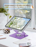 Tablet Stand 360° Rotating Aluminum Holder - Image 2