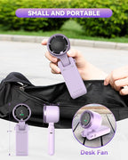 Portable Handheld Turbo Fan, 5-Speed Personal Fans, 5000mAh Rechargeable Fans - Image 5