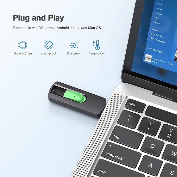 Aiibe 128GB Flash Drive 3.0 2 Pack, Upgraded 130MB/s USB 3.0 Flash Drive High - Image 3