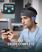 Perytong New Sleep Headphones Bluetooth Headband, Wireless Soft Sleeping - Image 4
