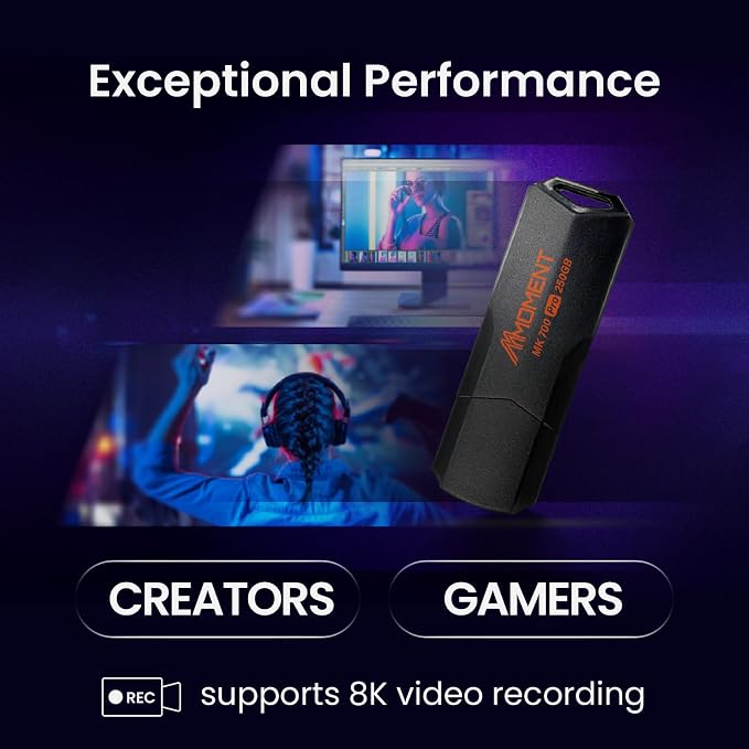 MMOMENT MK700 250GB USB 3.2 Gen2x1 Flash Drive, Read Speed up to 600MB/s - Image 3