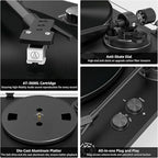 Record Player Wireless Output Turntable Carbon Fiber Tonearm Vinyl Player - Image 2