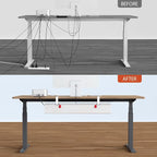 Univivi No Drill Under Desk Cable Management Tray, Clamp/Screw Mount Desk Cable - Image 7