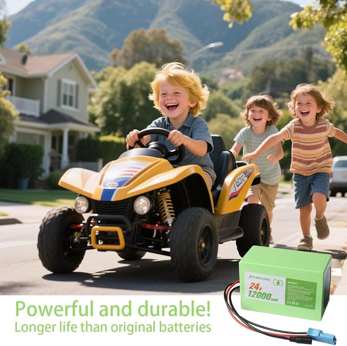 24V 12Ah Battery for Kids Ride-On Toys Compatible - Image 3