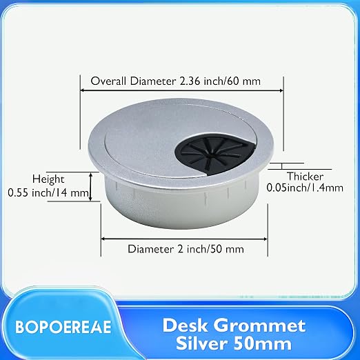Desk Grommet 2", Desk Cord Hole Cover, Cable Grommet ABS Plastic, Desk Hole - Image 9