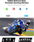 UPERFECT Portable Monitor Battery Touchscreen 120HZ | 15.6” 1ms Gaming Monitor - Image 4