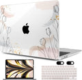 MEEgoodo Case for MacBook Air M4/M3/M2 13.6 inch 2025 2024 2022, Fit Model by MEEgoodo