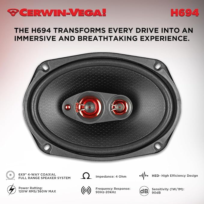 CERWIN-VEGA! HED 2025 Edition – 6.94” 2-Way Coaxial Full Range Speaker System - Image 2