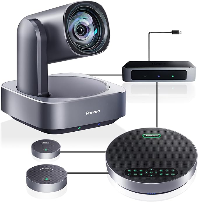 Tenveo 4K PTZ Conference Room Camera System Audio and Video Conferencing 12X by Tenveo
