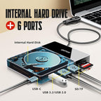 YOTUO Docking Station External Hard Drive Storage, USB-C Hub + HDD 7-in-1 - Image 3