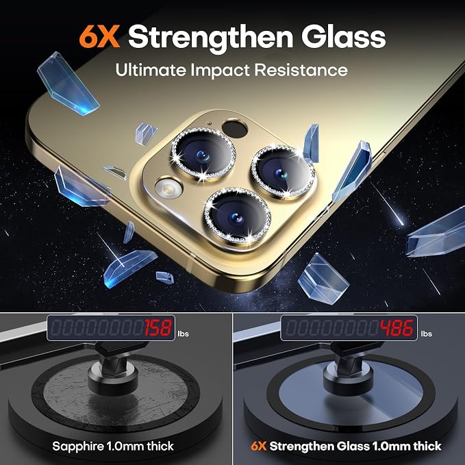 Camera Lens Protector for iPhone 16 Pro Max/16 Pro/iPhone 15 Pro Max/15 - Image 6