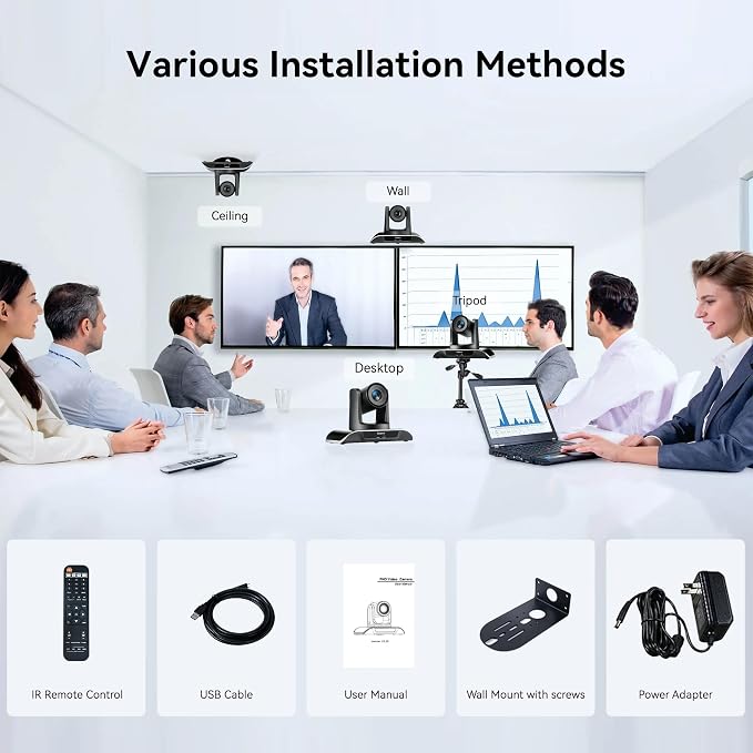 Tenveo PTZ Conference Room Camera 10X Optical Zoom USB3.0/HDMI/RS232 Wide Angle - Image 9