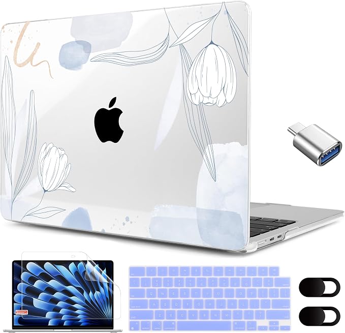MEEgoodo for M4/M3/M2 MacBook Air 15.3 inch Case 2025 2024 2023, Case Fit Model by MEEgoodo