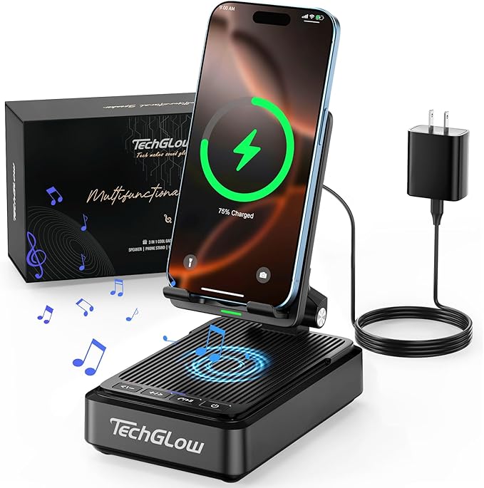Gifts for Men Women-TechGlow Bluetooth Speaker by TechGlow