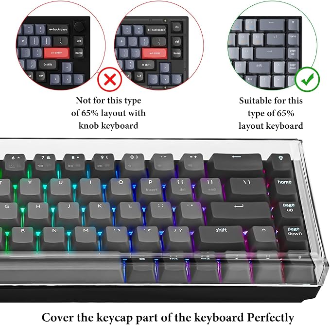 Geekria 65% Clear Acrylic Dust Cover - Image 2