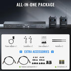 Phenyx Pro UHF Mono Dual Wireless in-Ear Monitor System, Metal Wireless IEM - Image 5