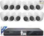 ONWOTE 16 Channel NVR PoE Security Camera System Wired, 12MP 4K 16CH Commercial by ONWOTE