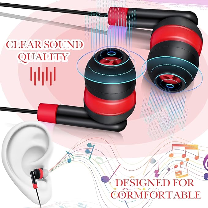 Kanayu 100 Pack Wired Earbuds Bulk - Image 3