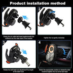Wireless Car Charger, Cell Phone Car Mount 15W Fast Charging Auto Clamping - Image 4