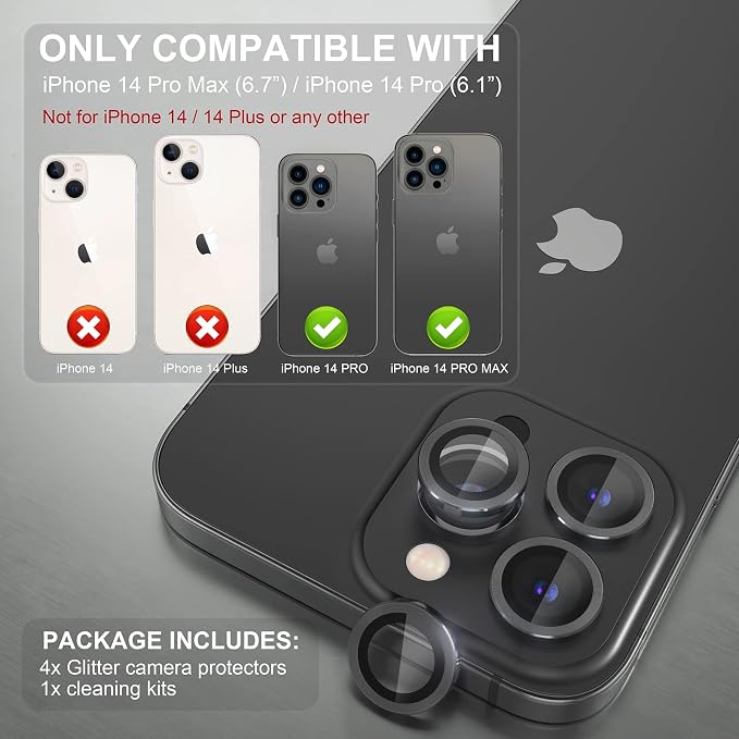 Choiche [3+1 for iPhone 14 Pro/iPhone 14 Pro Max Camera Lens Protector - Image 2