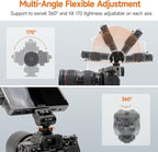 Adjustable Gimbal Monitor Cold Shoe Adapter, Metal Field Monitor Mount Holder - Image 4