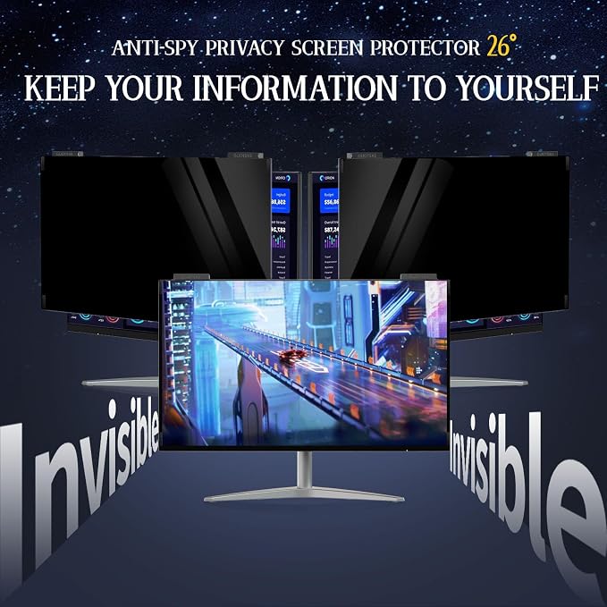 Magnetic Computer Privacy Screen 24 inch, Hanging Privacy Screen - Image 3
