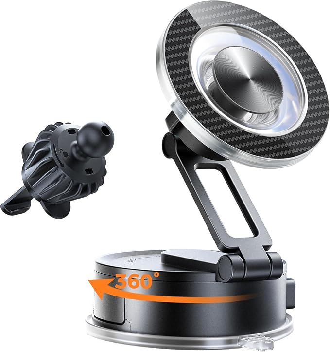 SUPERONE for Magsafe Car Mount 360°Adjustable Vacuum Phone Holder for Your Car by SUPERONE