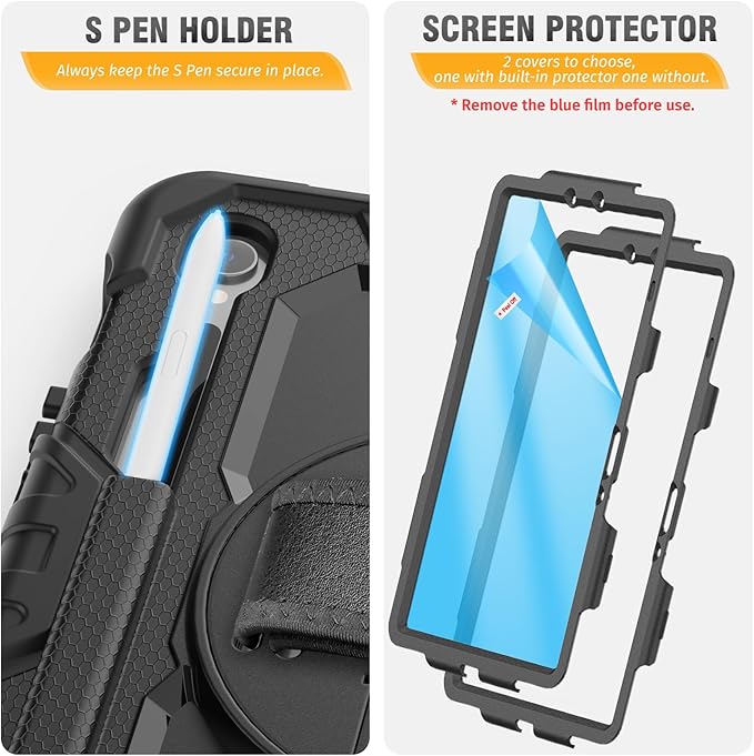 HXCASEAC Case for Galaxy Tab S10 FE / S9 FE 5G 10.9 inch, Shockproof Design - Image 5