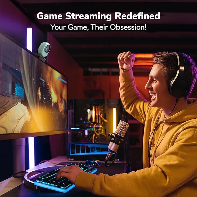 EMEET Piko 4K Webcam for Streaming, World’s 1st Dual-Camera AI-Powered 4K - Image 4