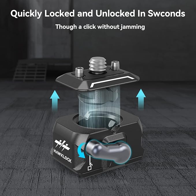 SMALLRIG Quick Release Plate Drop-in HawkLock mini Quick Release Camera Mount - Image 2