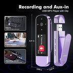 RUIZU 64GB USB MP3 Player with Bluetooth 5.3, Clip Jam Portable Music Player - Image 7