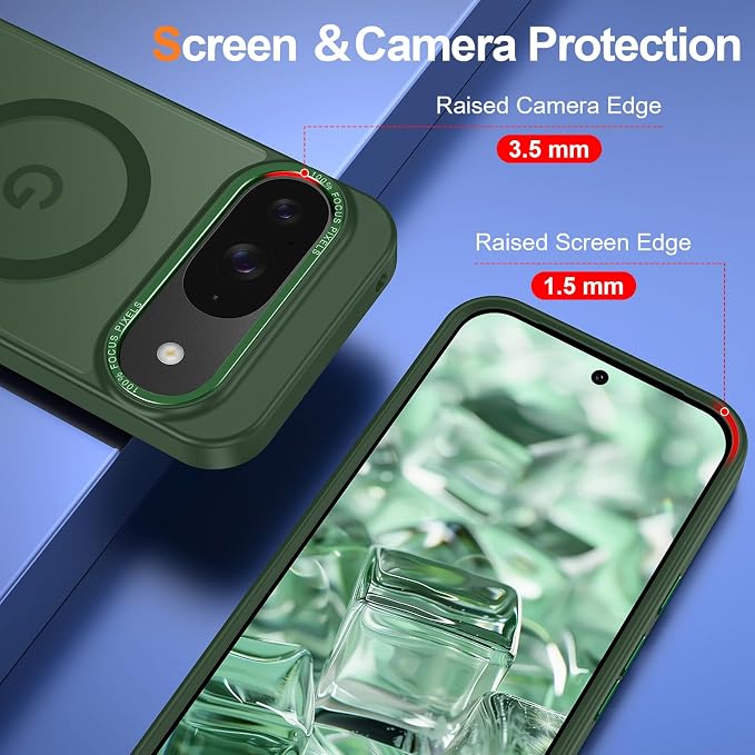 Magnetic for Google Pixel 10/Pixel 10 Pro Case, Shockproof Slim Translucent - Image 3