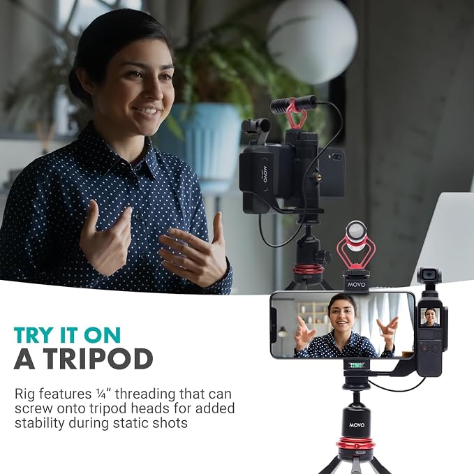 Movo Video Rig Compatible with The DJI OSMO Pocket 1, 2 - Image 7