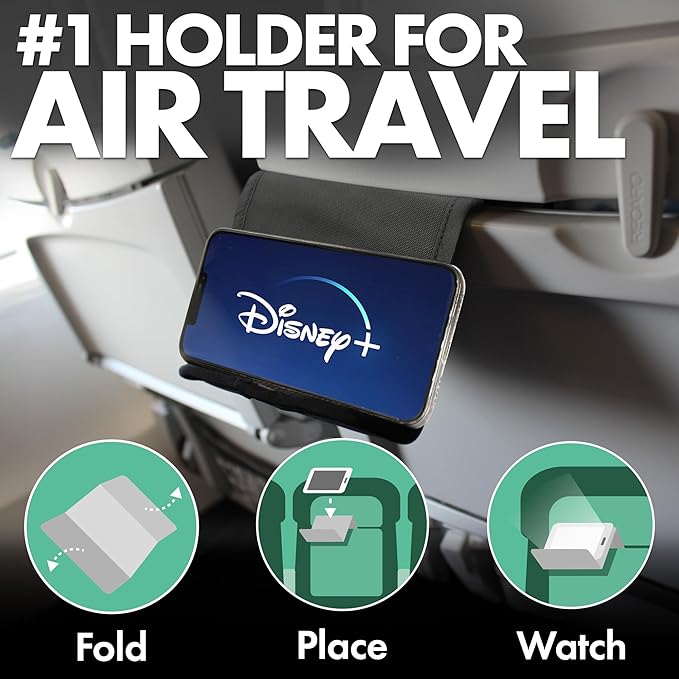 Folden Airplane Phone Holder, Flexible Tablet and Cell Phone Holder, Folding - Image 2