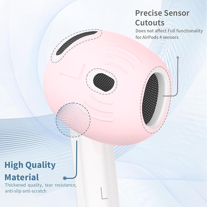 for AirPods 4 Ear Tips Covers Sport Anti Slip Anti Scratche Skin Soft Silicone - Image 4