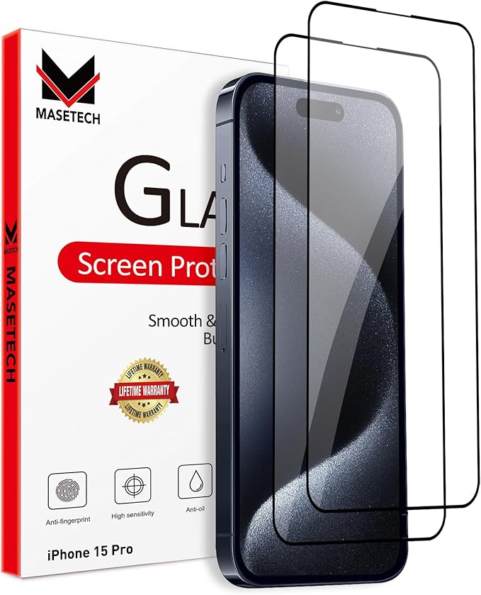 Screen Protector Tempered Glass Compatible by MASETECH