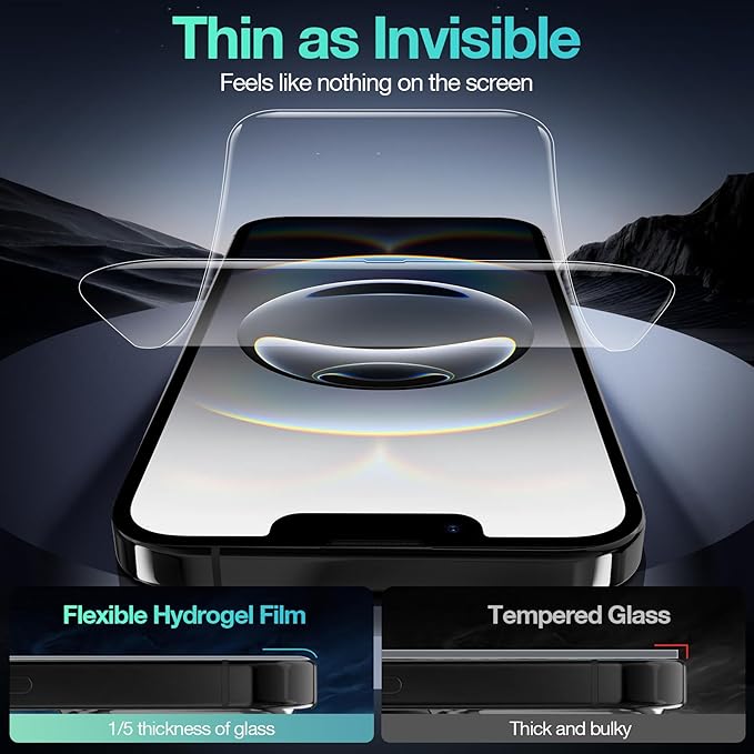 3 Pack Flexible Film for iPhone 16e Screen Protector, Invisible Thin, Never - Image 5
