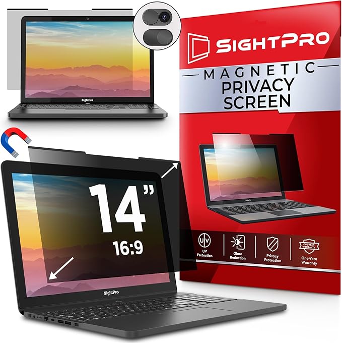 Magnetic Laptop Privacy Screen 14 Inch 16:9 by SightPro