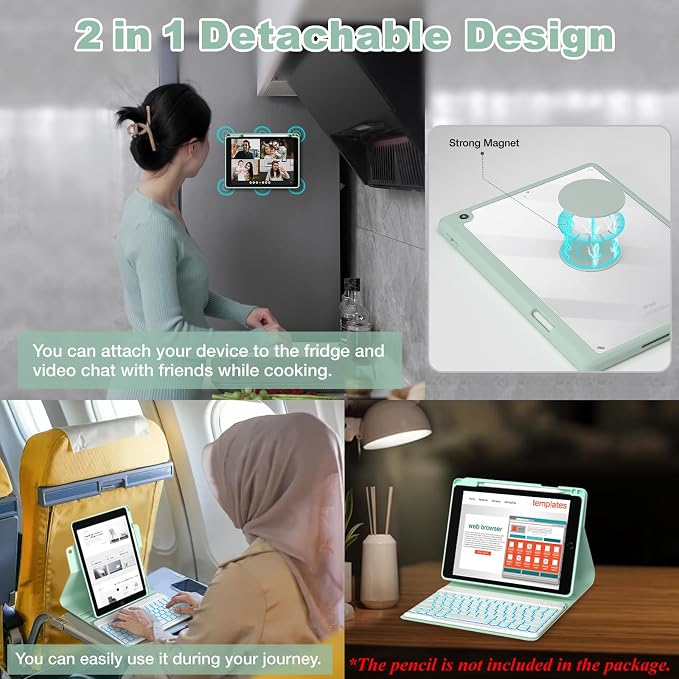 BLUTLOTUS Keyboard Case for iPad 7th/8th/9th Generation 10.2'' 2019/2020/2021 - Image 6