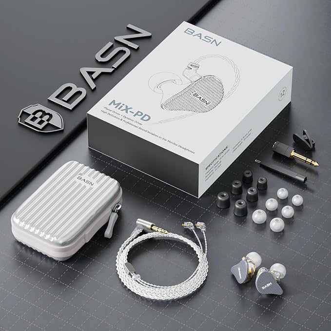BASN Mix-PD in Ear Monitor, 1Planar Driver + 1Dynamic Driver HiFi IEM Earphones - Image 7