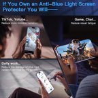 Uyiton Anti-Blue Light for iPhone 14 Pro Screen Protector - Image 3