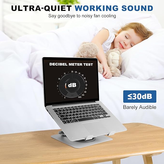 Laptop Cooling Pad with 2 Detachable Fans, Adjustable Height & Angle Stand - Image 6