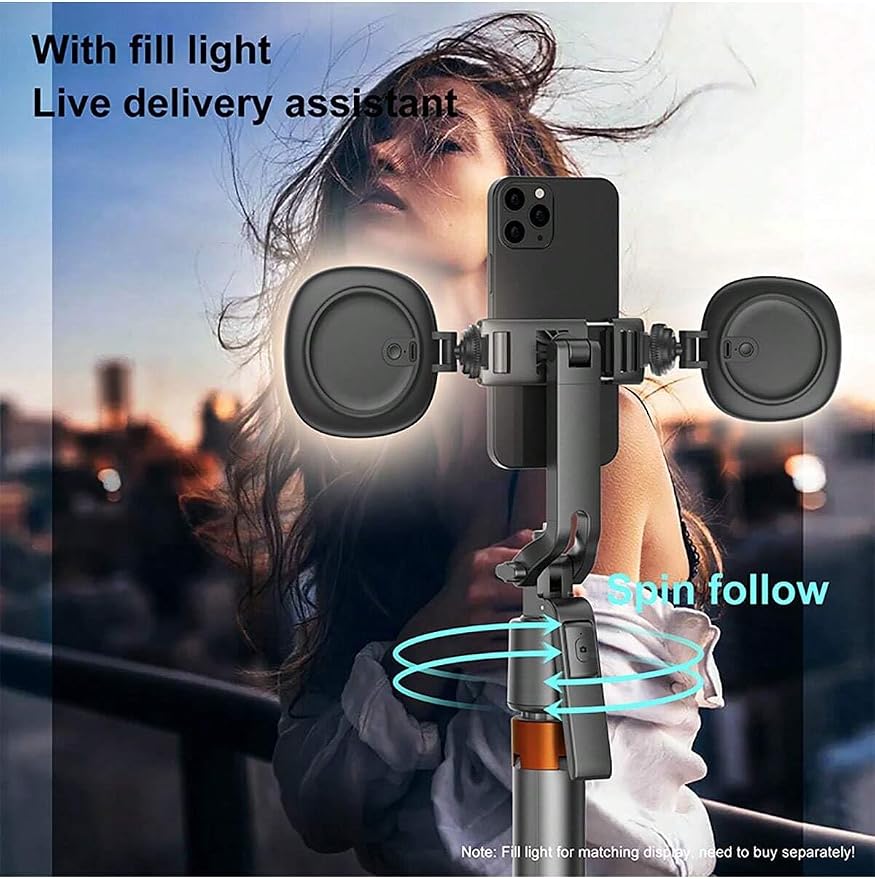 Auto Face Tracking Phone Holder, 360° Rotation Phone Tripod - Image 3