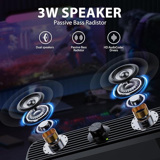 1Mii Computer Speakers for Desktop Laptop Tablet, USB Powered PC Speakers - Image 3