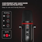 AUDIOPRO USB Microphone, Computer Condenser Gaming Mic - Image 4